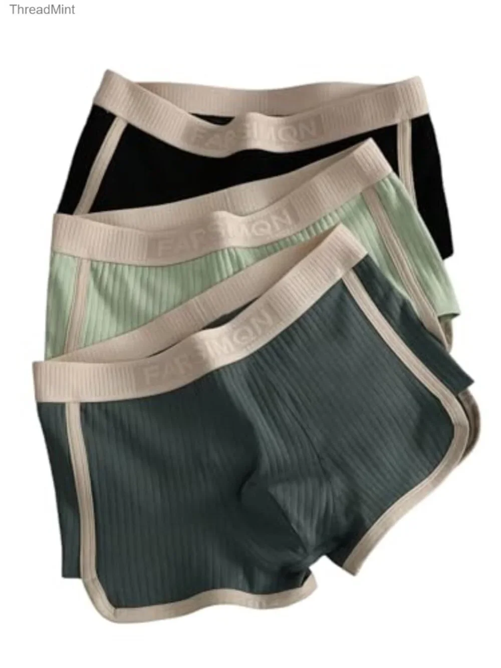 SOLY HUX Men's 3-Pack Boxer Briefs Mid Rise Polyester Trunks